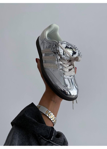 Серые демисезонные кроссовки мужские adidas samba wales bonner silver metallic адидас самба No Brand