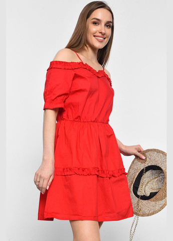 Сарафан жіночий червоного кольору Let's Shop (292802713)
