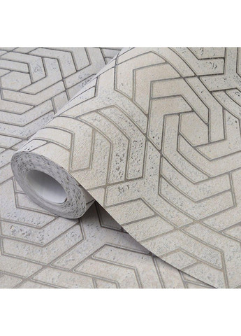 Обои виниловые 1,06 × 10 м City Glam 1032308, бежевые абстракция для спальни, кабинета MARBURG (351382534)