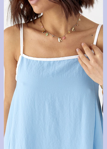 Жіночий однотонний сарафан, що розкльошує - лавандовий колір Lurex (340917664)