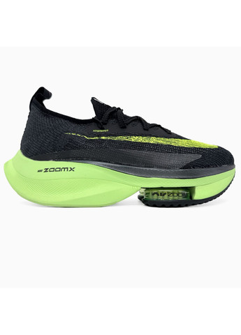 Серые демисезонные кроссовки мужские nike air zoom alphafly next% 2 black / green найк аир зум No Brand