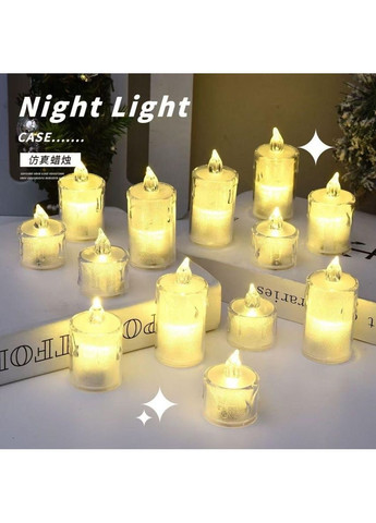 Без полум'яний світлодіодний світильник LED Світлодіодна настільна Чайна Свічка нічник світильник No Brand (295012639)