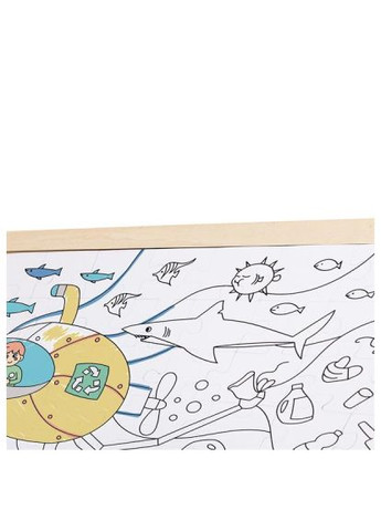 Пазл Океан с раскраской (E1643) Hape Океан з розмальовкою (368484467)