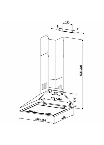 Витяжка KBT 650 LED 50 WH Jantar (368575773)
