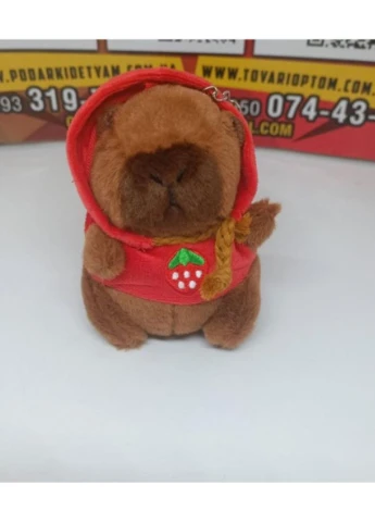 Брелок капибара capybara для детей мягкая игрушка на рюкзак, ключи плюш 11 см Shantou (393637755)
