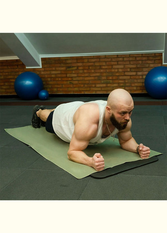 Дорожное спортивное полотенце 60х120 из микрофибры с чехлом Зеленое Love You однотонный хаки