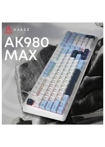 Клавіатура (AK980-MAX-M-BWDB) Ajazz AK980 MAX Magnetic Switch USB UA White/Blue (387876770)