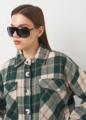 Цветная повседневный рубашка в клетку Forstime с длинным рукавом