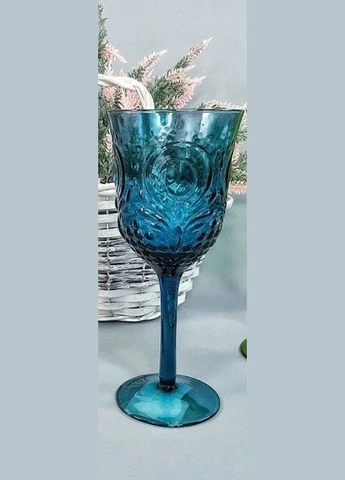 Бокал для вина из голубого стекла (001HH/blue) ELISEY (311200918)