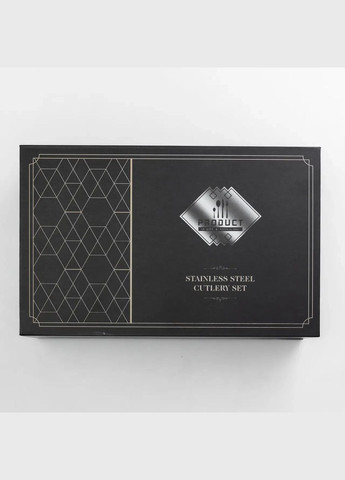 Набір столових приборів 24 предмети набір ложок виделок і ножів на 6 персон Сріблястий HP-20-42 Yiwu (324305038)