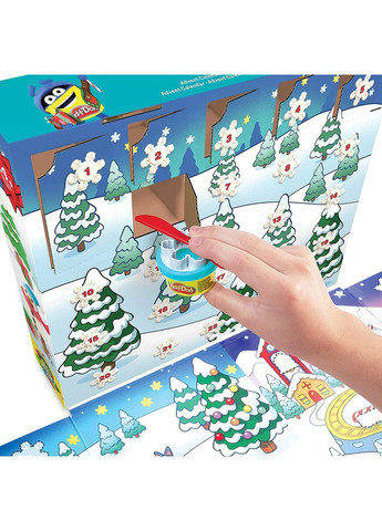 Уценка Адвент календарь Плей Ко Подарочный игровой набор для лепки, тесто Оригинал Play-Doh Advent Calendar Hasbro (365251448)