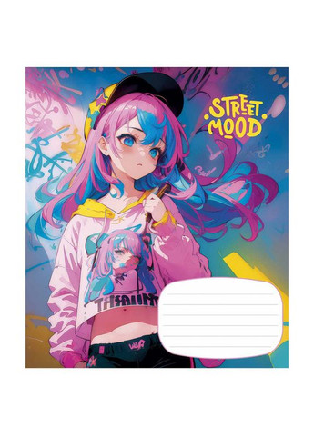 Зошит 24 аркуші клітинка " "/ Manga style Школярик (342416561)