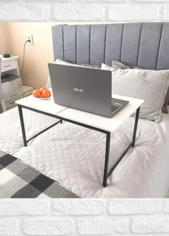Столик трансформер для ноутбука в ліжко Білий, журнальний столик приставний для їжі перед телевізором No Brand (350264023)