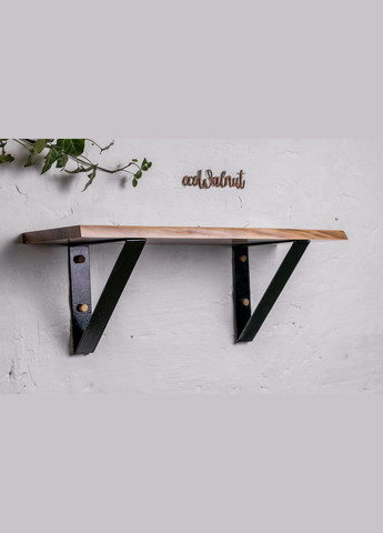 Полка M с живым краем (орех) Современная полка с древесины грецкого ореха EcoWalnut (295012768)