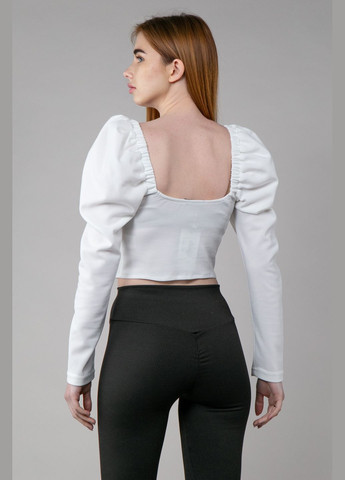 Белая демисезонная блуза-корсет с длинным рукавом CHICLY