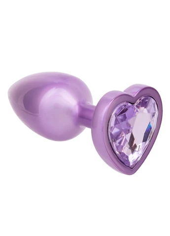 Анальна пробка CalExotics Diamond Heart Plug Small, фіолетова, 5,7 × 3,2 см California Exotic (399935779)