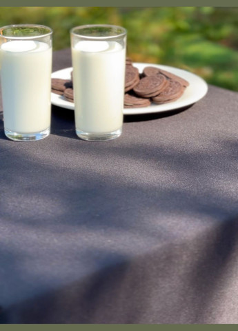 Водовідштовхувальна Скатертина "Чорний однотон" 100х100 см (+ 4 серветки 30х40) No Brand (317275534)