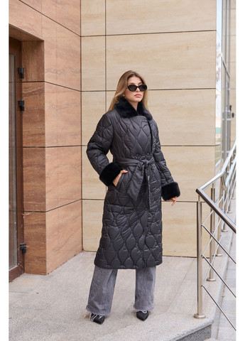 Черное зимнее Пальто MN