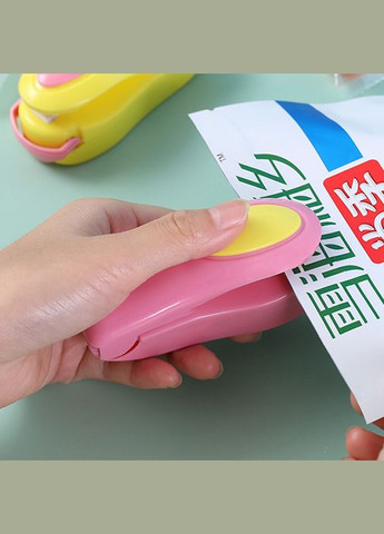 Мінізапайчик пакетів 2265 Pink ручний на батарейках для зберігання їжі 9 шт. Lesko (352012619)