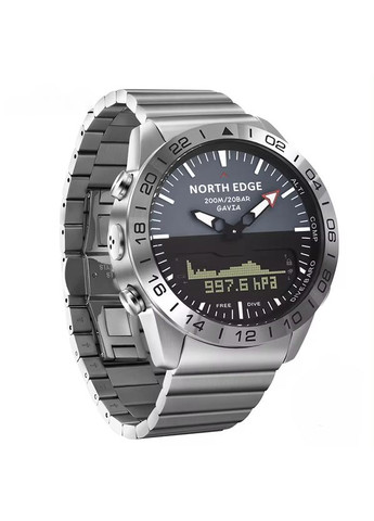 Чоловічий годинник Gavia 20BAR водостійкий тактичний годинник з компасом протиударний North Edge (341316293)