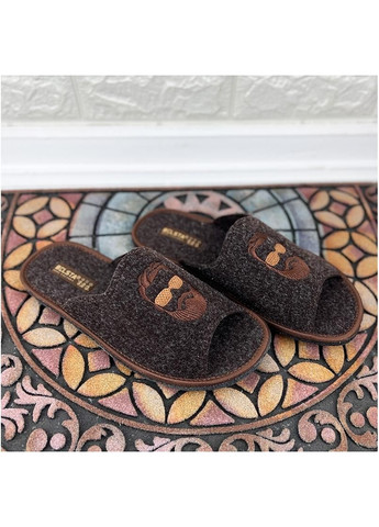 Коричневые чоловiчi кiмнатнi тапочки vs-002202-3 коричневi No Brand