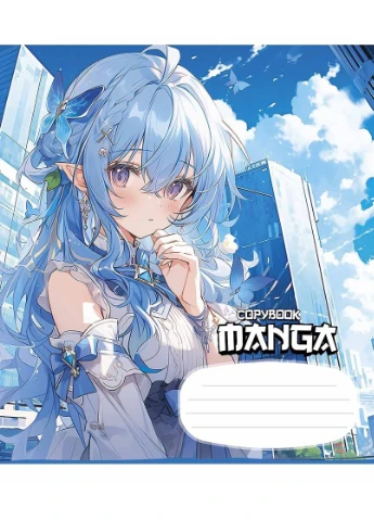 Зошит уч. " " 24арк.== /3323L/ "Manga style" глітер (дівчинка) (25/200) Школярик (392424065)