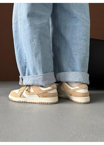 Бежеві кросівки чоловічі і жіночі nike sb dunk low sail beige | найк сб данк низькі бежеві демісезон No Brand