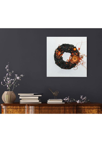 Панно ручної роботи зі стабілізованого моху та рослин Point “Noir Autumn” 40х40 см No Brand (367108548)