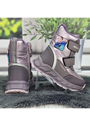 Черевики дитячі зимові для дівчинки Bi&Ki лілові на овчині Tom.M (369384027)