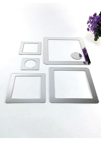 Декоративные наклейки интерьерные акриловые 3d на стену Мини-Каре 24 шт. Серебро Ваша Світлість (366334688)