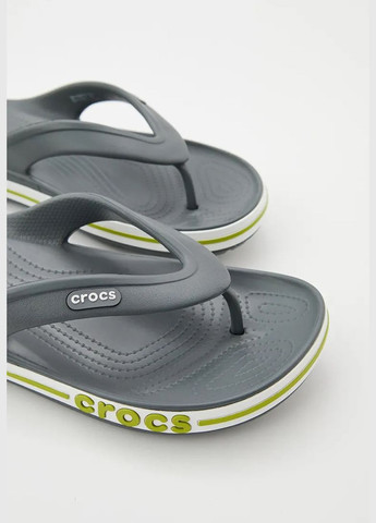 Крокс вьетнамки Баябенд Серые Bayaband Slate Grey/Lime Punch Crocs flip (347619888)