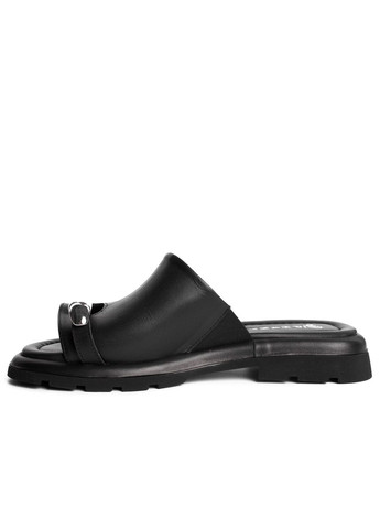 Черные кожаные шлепанцы 4652 Guero