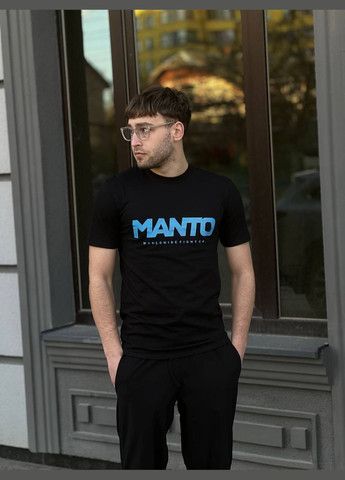 Чорна футболка No Brand Manto