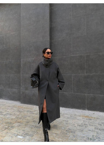 Графитовое демисезонное Пальто женское No Brand