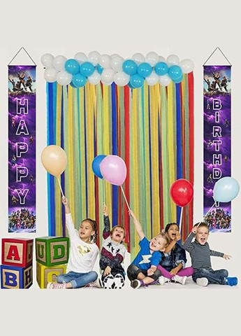 Банери для дитячого Дня народження за мотивами гри Бастіон (Bastion), вертикальні, 180 см No Brand (300657543)