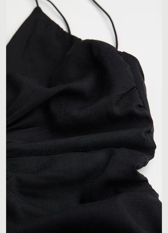 Черное платье H&M однотонное