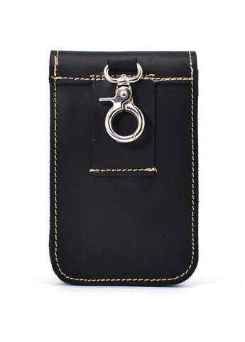 Сумка поясная на ремень мужская из натуральной кожи маленькая Черный 35143 TARWA (333300008)