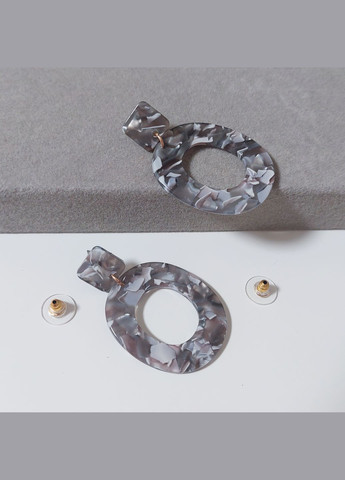 Сережки висячі овальної форми MK0855 різнокольорові DeKolie (322318985)