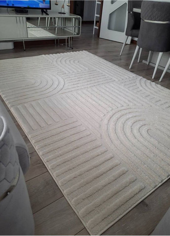 М'який килимок з об'ємними елементами Snana Vieste 02, 200х290 см. Молочний колір. Туреччина. No Brand (366293890)