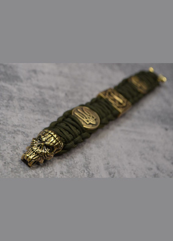 Браслет с застёжкой Франкенштейн гербом Украины знаком Миномётников и знаком Каратель из латуни ручного лить No Brand (355796105)