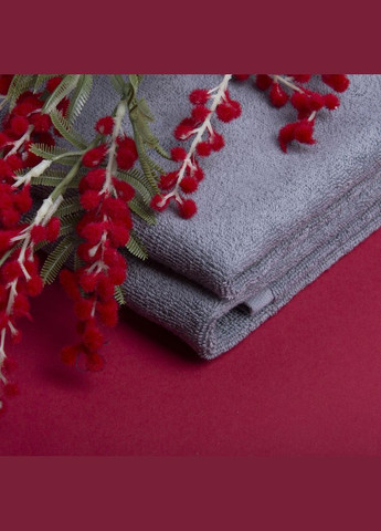 Махровое полотенце "Идеал" 70х140 см, графит, плотность 450 г/м², натуральный хлопок IDEIA серый