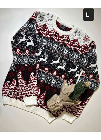 Білий демісезонний светр новорічний парний " – замір в описі DK/DL Мода без кордонів