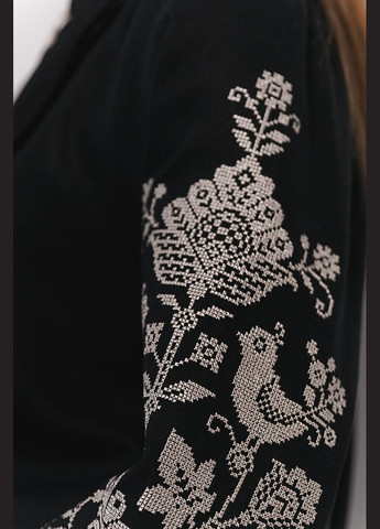 Чёрная женская вышиванка с вышивкой крестиком Arjen (303605512)
