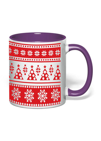 Чашка с печатью "Новый год" №1 330 мл (цвет фиолетовый) (32966) No Brand (365814361)