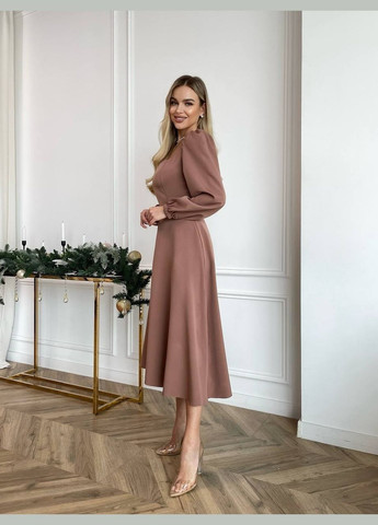 Темно-бежевое женское платье Osoblyva