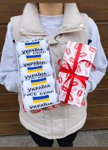 Комбинированные набор мужских патриотических носков 40-45 на 5 пар в подарочной коробке с лентой. Vakko (306515805)