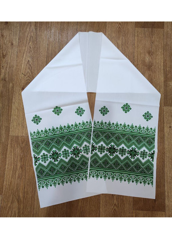 Полотенце свадебное с орнаментом зеленое No Brand комбинированный