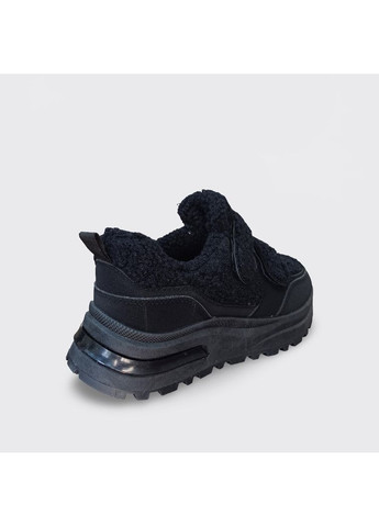 Кроссовки женские зимние с липучкой черные (HY5611-233) 38 Метелик чёрные зима (365642561)