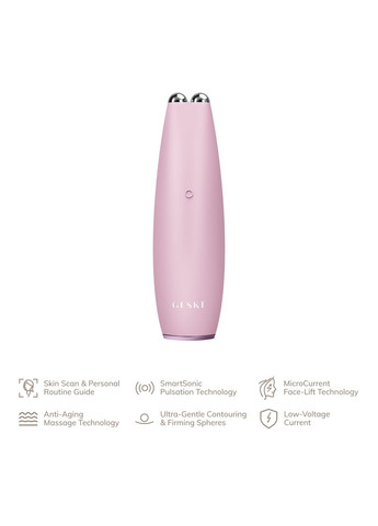Мікрострумова ручка для підтяжки обличчя MicroCurrent Face-Lift Pen 6в1 pink GESKE (341526258)