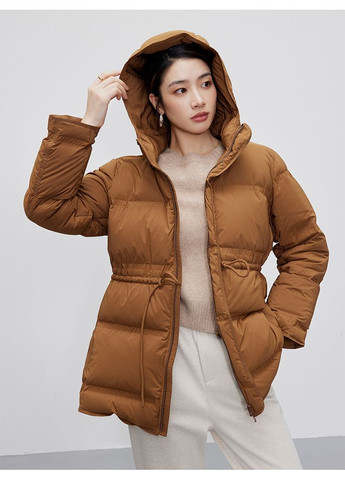 Коричневая демисезонная женская демисезонная пуховая куртка dc-101 коричневый Forza Viva